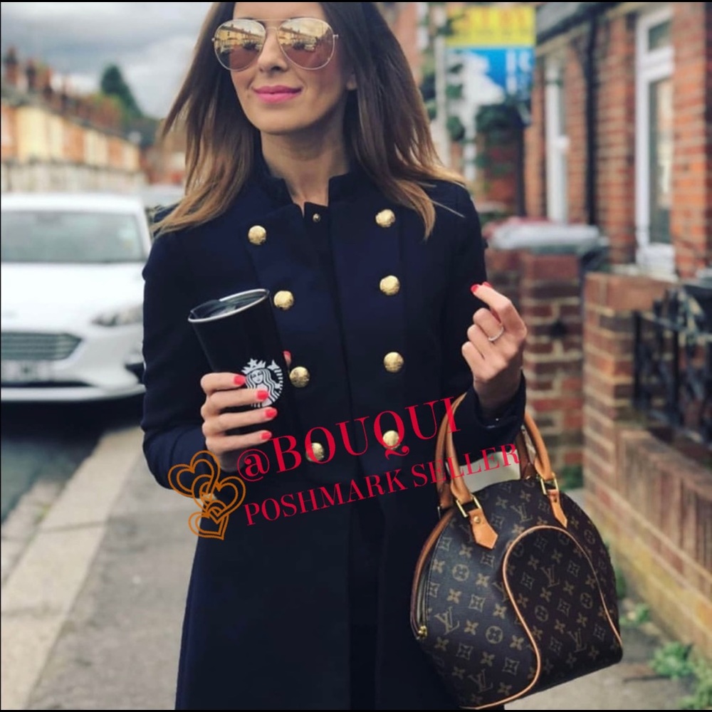 BLOGGERS FAV ZARA GOLD BUTTONED MILITARY BLAZER - Picture 1 of 7